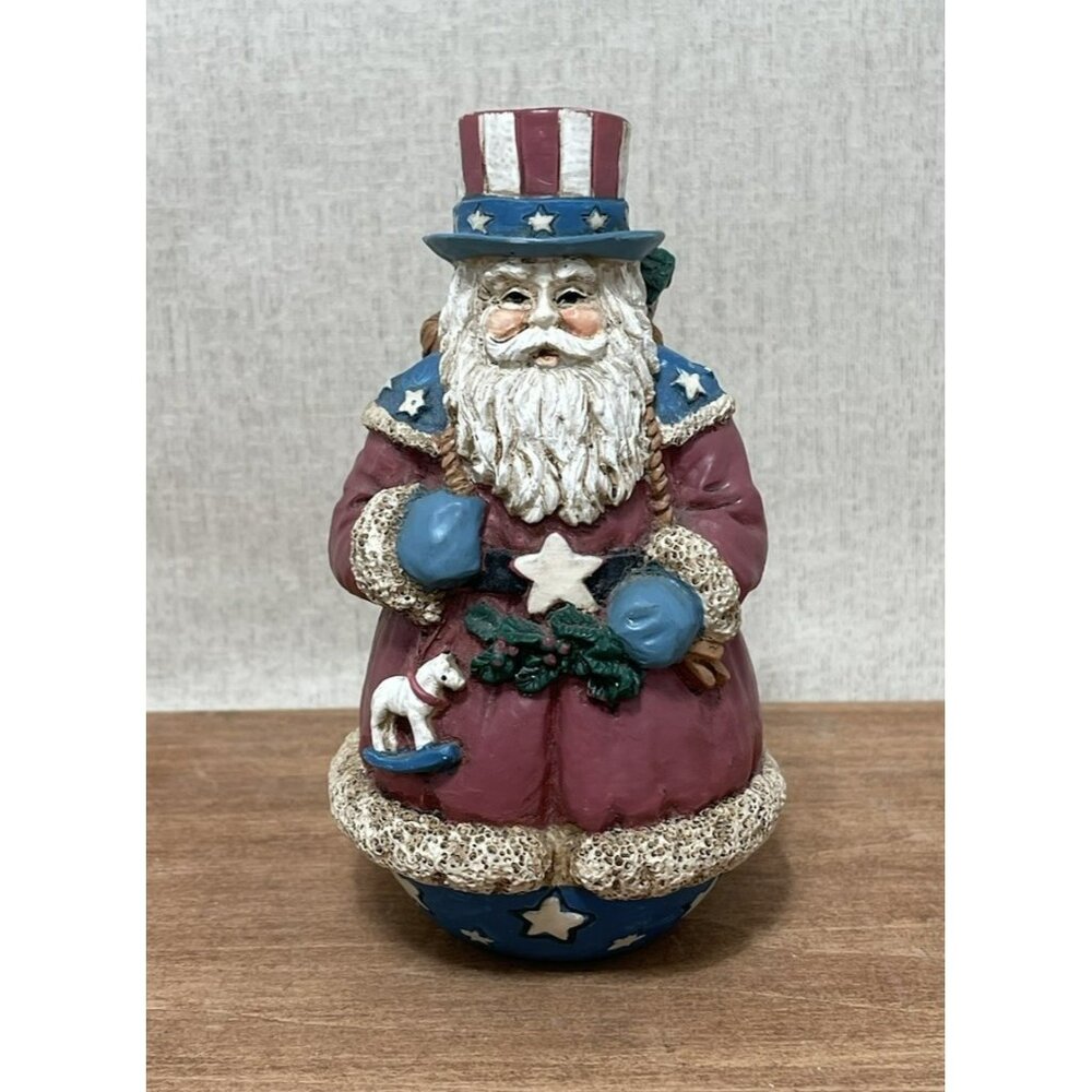Midwest Of Cannon Falls Patriotic Santa USA Uncle Sam Flag 4 X 3 Inch